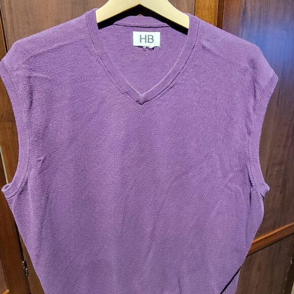 Harbor Bay Potent Purple V-Neck Sweater Vest - Picture 1 of 3